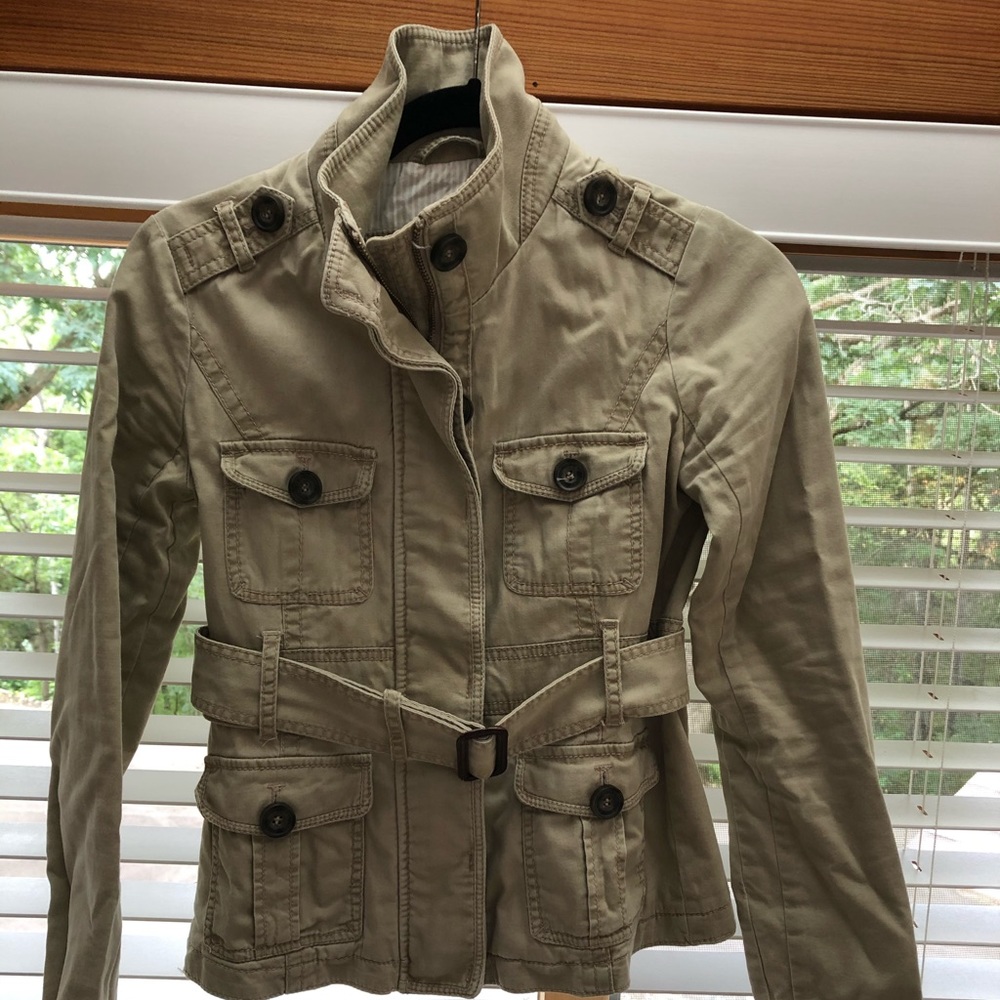 Abercrombie Fitch XS safari utility jacket khaki